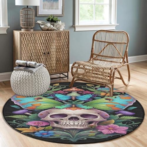 Modern Soft Round Area Rug with Anti-Slip Design 1