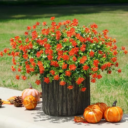Ivydale Artificial Autumn Orange Flowers Outdoor Decor