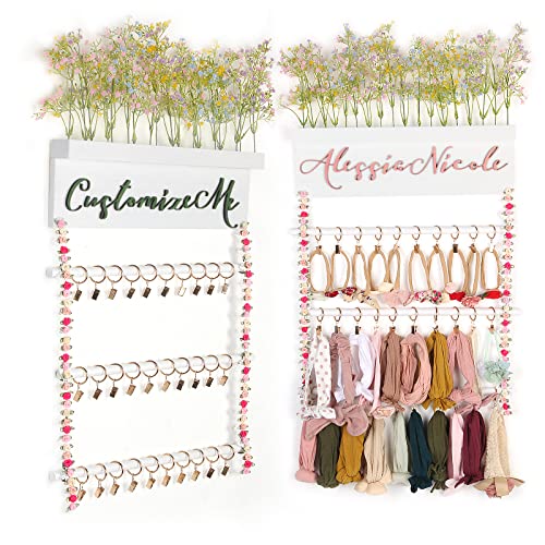 Personalized Baby Girl Hair Bow Holder Organizer