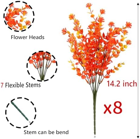 SITUMEIZI 8 Bundle Artificial Flowers for Autumn Decor