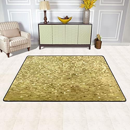 VIGTRO Bling Gold Sequins Non-Slip Area Rug 36x24