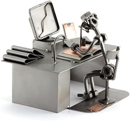 Handmade Computer Sculpture Nuts Bolts Metal Figurine