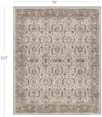 BELLEZE Boho Washable Rug - Gold 8x10 Area Rug