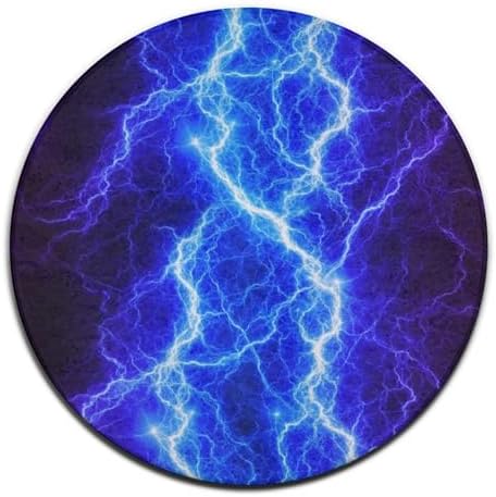 Modern Cool Purple Blue Circle Area Rug 60inch
