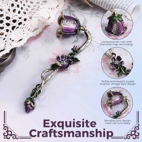 TEENGSE Flower Candle Snuffer Retro Purple Flame Extinguisher
