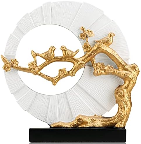 DOVDOV Gold Bird Statue Decor for Home and Office