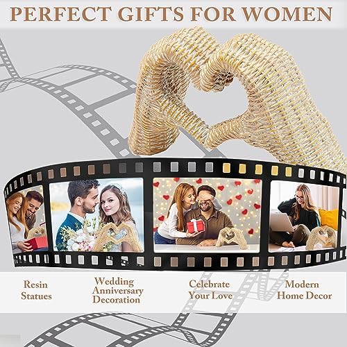 Heart Hands Sculpture Rattan Decor for Home
