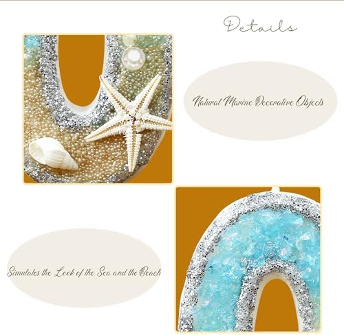 ElekFX 7th Birthday Candle with Beach Starfish Sequins