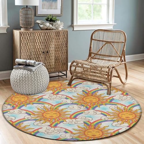 Meaudiwes Comfort Flannel Round Rug 1