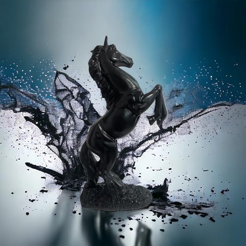 Black Horse Home Decor Resin Statue 11H