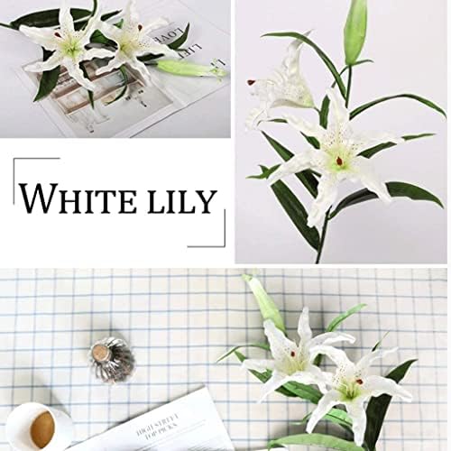 Artificial Lily Flowers in Vase for Home Wedding Decoration