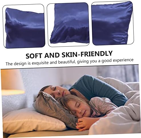 KICHOUSE 2-Piece Silk Pillowcase Set for Home Hotel and Travel