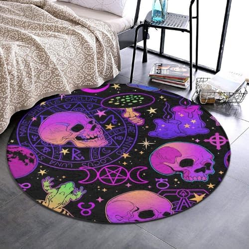 Witch Frogs Goth Moon Skull Mushroom Non-Slip Door Mat