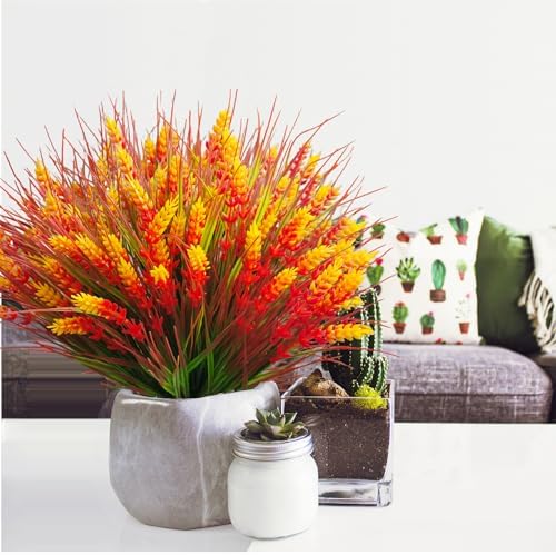 TSTWETO Artificial Plants 20 Pcs UV Resistant Fake Flowers