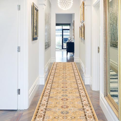 RUUGME Washable Area Rug - 26x12 Non-Slip Distressed Kitchen Runner