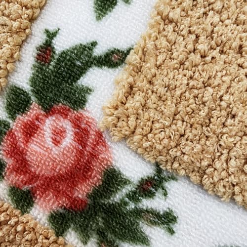 Apioiqa Red Rose Shaggy Area Rug 1771x4921 Inch