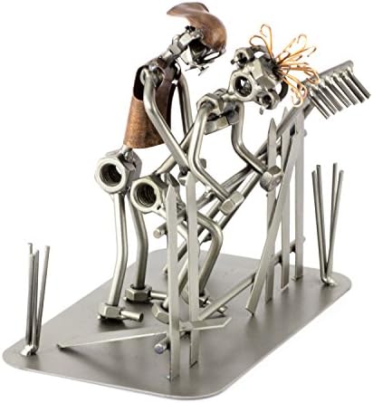 Love Gardeners Sculpture Nuts and Bolts Metal Figurine