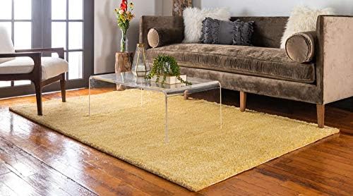 Unique Loom Yellow Area Rug 10x13 Rectangle