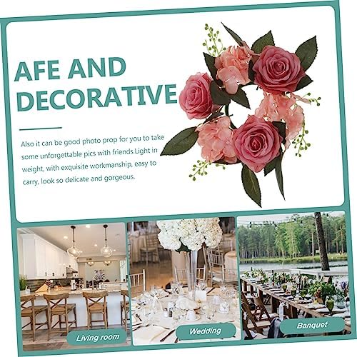 Zerodeko Lightweight Fake Rose Candle Wreath