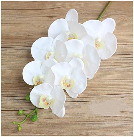 HANRUO High Grade Brown Orchids Artificial Flower Arrangement