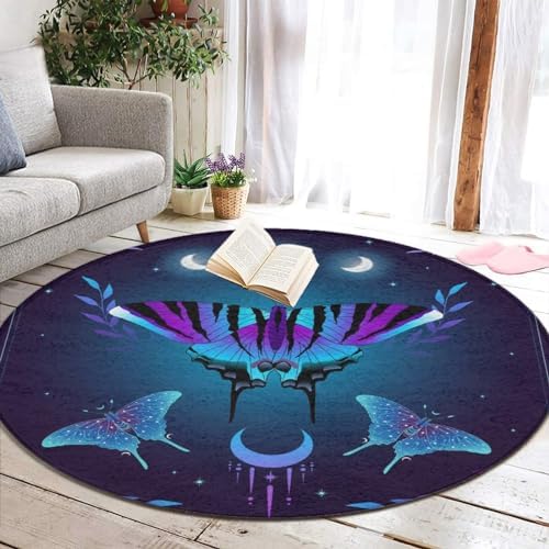 Meaudiwes Comfort Flannel Round Rug 60 Inch
