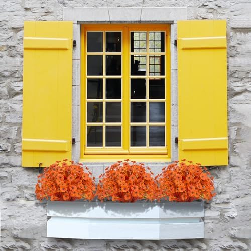 Ximiloor 21 Bundles Artificial Flowers Outdoor UV Resistant