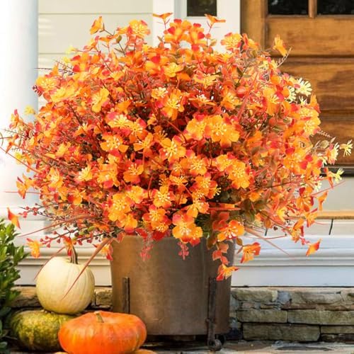 YUGYUM Artificial Mums Flowers for Fall and Harvest Decor