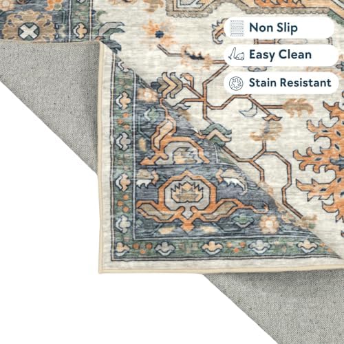 Kaspene Home Umber Washable Rug 6x9 Cider Brown