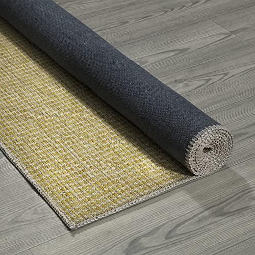 Ottomanson 27 x 6 Yellow Cotton Area Rug