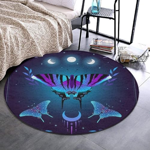 Meaudiwes Comfort Flannel Round Rug 60 Inch