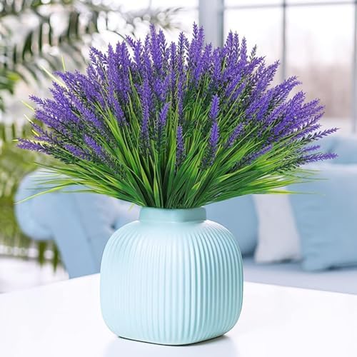 14 Pcs Artificial Lavender Flowers for Outdoor Decor