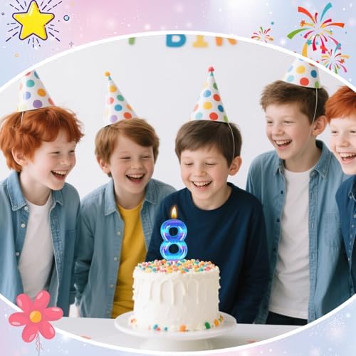 Candsun Video Game Birthday Candles Number 8