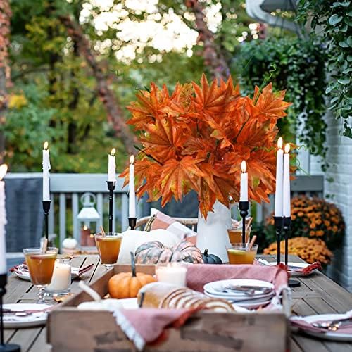 Tepaler 4PCS Artificial Maple Leaf Shrubs for Home Decor