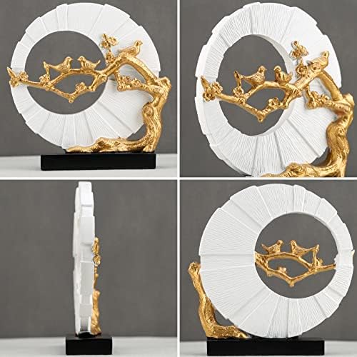 DOVDOV Gold Bird Statue Decor for Home and Office