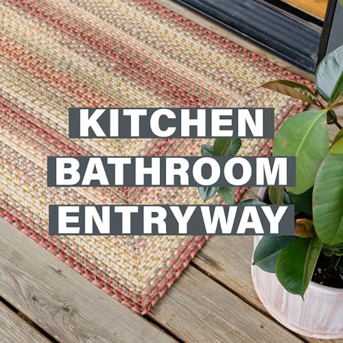 Homespice Red Braided Outdoor Rug 20x30 Inches 1