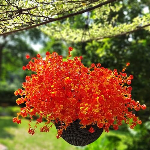 Grunyia Fall Artificial Flowers 12 Bundles UV Resistant