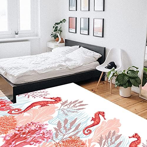 Ocervd 8x10ft Soft Fluffy Area Rug Non-Slip Modern Floor Mat