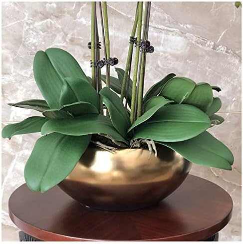 HANRUO High Grade Brown Orchids Artificial Flower Arrangement