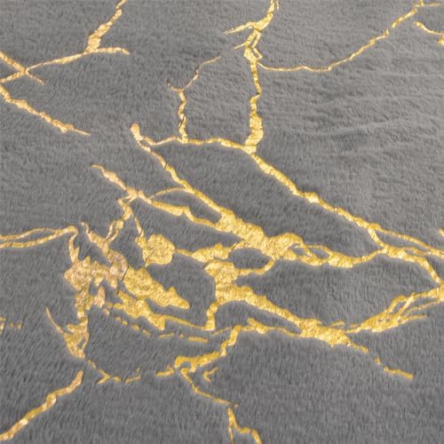 Aimuan Fluffy Velvet Bronzing Rug for Nursery 5x8ft