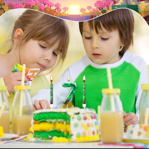 13 Pcs Dynamite Themed Birthday Candles with Number 7 Topper