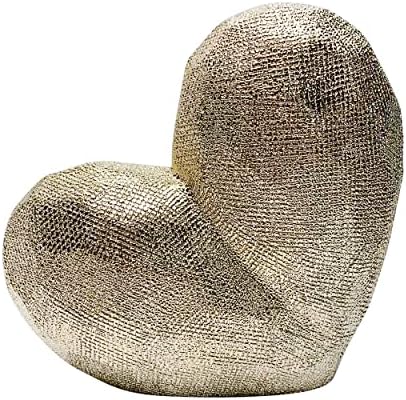 Sagebrook Home Heart Design Sculpture 8 White Ceramic Decor