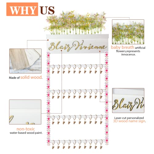 Personalized Baby Girl Hair Bow Holder Organizer