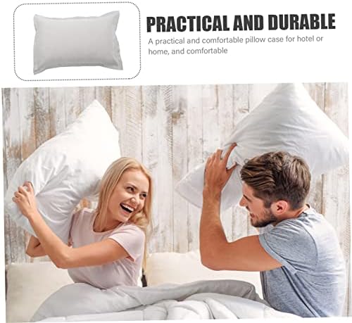 PRETYZOOM 2Pcs Solid Color Pillow Cases Grey