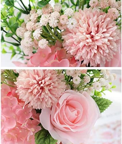 Lifelike Artificial Flowers with Ceramic Vase Set 1