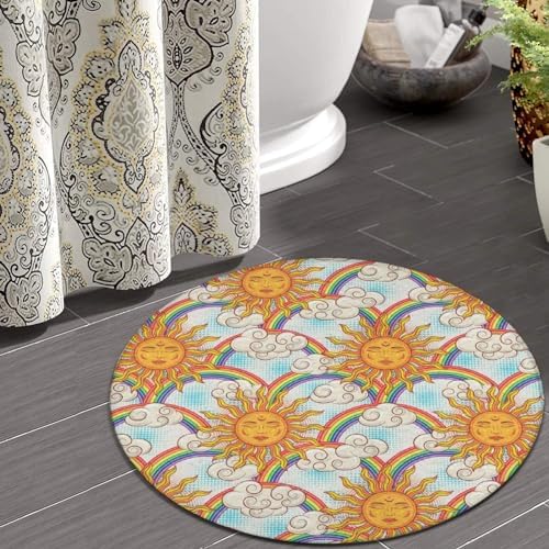 Meaudiwes Comfort Flannel Round Rug 1