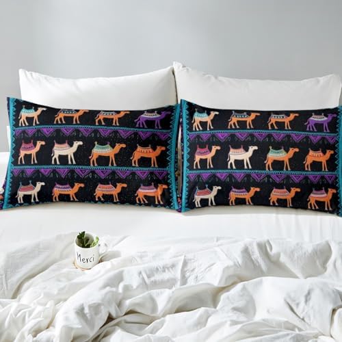Homewish Boho Tribal Twin Sheet Set with Pillowcase