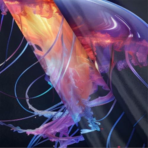 GzLeyigou Ocean Jellyfish Satin Pillowcase Queen Size 20x30in