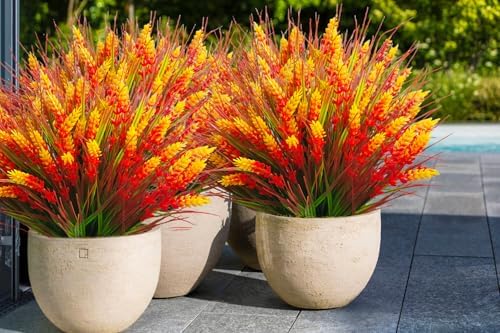 TSTWETO Artificial Plants 20 Pcs UV Resistant Fake Flowers