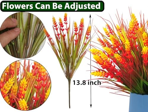 TSTWETO Artificial Plants 20 Pcs UV Resistant Fake Flowers
