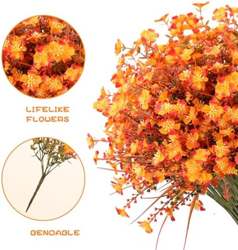 YUGYUM Artificial Mums Flowers for Fall and Harvest Decor